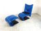 Zen Armchair with Footstool by Claude Brisson for Ligne Roset, France, 1980s, Set of 2 1