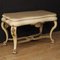 Dutch Lacquered and Gilded Table with Marble Top, 1950s, Image 1