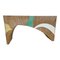 Bamboo and Colorful Glass Console Table 8
