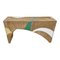 Bamboo and Colorful Glass Console Table 3