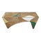 Bamboo and Colorful Glass Console Table 2