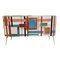 Vintage Colorful Glass Sideboard 7