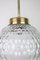 Lampe à Suspension Vintage en Cuivre avec Verre en Forme de Bulle, 1950s 3