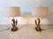 Bronze Flower Table Lamps, 1970s, Set of 2, Image 7