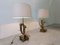 Bronze Flower Table Lamps, 1970s, Set of 2 4