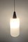 Scandinavian Opaline and Teak Pendant Lamp, 1960s, Image 12