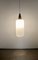 Scandinavian Opaline and Teak Pendant Lamp, 1960s 11