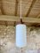Lámpara colgante escandinava de teca y opalino, años 60, Imagen 2