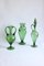 Amphora Shaped Vases in Empoli Glass, Italy, 1940s, Set of 3 3