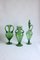 Vases en Forme d'Amphore en Verre Empoli, Italie, 1940s, Set de 3 1