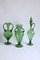 Amphora Shaped Vases in Empoli Glass, Italy, 1940s, Set of 3 2