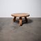 Mid-Century French Oak Tripod Coffee Table, 1960s, Image 1