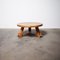 Mid-Century French Oak Tripod Coffee Table, 1960s 3