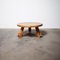 Mid-Century French Oak Tripod Coffee Table, 1960s, Image 3