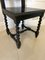 Victorian Carved Ebonised Oak Side Chairs, 1860s, Set of 2 7