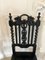 Victorian Carved Ebonised Oak Side Chairs, 1860s, Set of 2 12