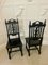 Victorian Carved Ebonised Oak Side Chairs, 1860s, Set of 2, Image 3