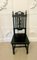 Victorian Carved Ebonised Oak Side Chairs, 1860s, Set of 2 6