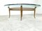 Vintage Golden Metal and Oval Glass Coffee Table, 1970s, Image 9