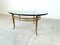 Vintage Golden Metal and Oval Glass Coffee Table, 1970s 4