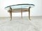 Vintage Golden Metal and Oval Glass Coffee Table, 1970s 6