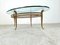 Vintage Golden Metal and Oval Glass Coffee Table, 1970s, Image 6