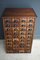 Vintage French Pine Apothecary Cabinet with Brass Hardware, 1930s, Image 8