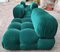 Camaleonda Modular Sofa in Emerald Green Corduroy by Mario Bellini for B&B Italia, 1960s, Set of 4 7