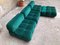 Camaleonda Modular Sofa in Emerald Green Corduroy by Mario Bellini for B&B Italia, 1960s, Set of 4 12