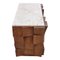 Credenza in Walnut and White Carrara Marble 5