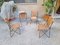 Abanica Chairs in Aluminum and Rattan by Oscar Tusquets for Alef Driade, 1990s, Set of 4, Image 1