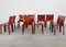 CAB 412 Chairs in Steel and Leather by Mario Bellini for Cassina, 1990s, Set of 10 3