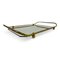 Vintage Italian Brass Tray with Mirrored Glass, 1970s 8