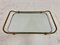 Vintage Italian Brass Tray with Mirrored Glass, 1970s 6