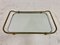 Vintage Italian Brass Tray with Mirrored Glass, 1970s, Image 6