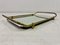 Vintage Italian Brass Tray with Mirrored Glass, 1970s 3
