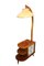 Lámpara de pie Mid-Century con mueble bar incorporado, años 60, Imagen 1