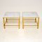 Vintage Marble and Brass Side Tables, 1970s, Set of 2, Image 2