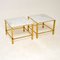 Vintage Marble and Brass Side Tables, 1970s, Set of 2, Image 3