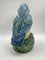 Large Colored Majolica Figure of a Kingfisher, 1960s 12