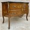 French Louis XV Style Bombé Satinwood Marquetry and Ormolu Mounted Commode, 1940s 9