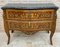 French Louis XV Style Bombé Satinwood Marquetry and Ormolu Mounted Commode, 1940s 2