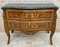 French Louis XV Style Bombé Satinwood Marquetry and Ormolu Mounted Commode, 1940s, Image 2