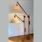 Scandinavian Teak Counter Balance Floor Lamp with Silk Shade 9
