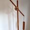 Lampadaire Counter Balance Scandinave en Teck avec Abat-Jour en Soie 8