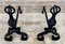 19th Century French Wrought Iron Andirons, Set of 2, Image 9
