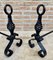 19th Century French Wrought Iron Andirons, Set of 2 5