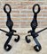 19th Century French Wrought Iron Andirons, Set of 2, Image 5