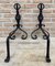 19th Century French Wrought Iron Andirons, Set of 2 6