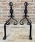 19th Century French Wrought Iron Andirons, Set of 2, Image 6